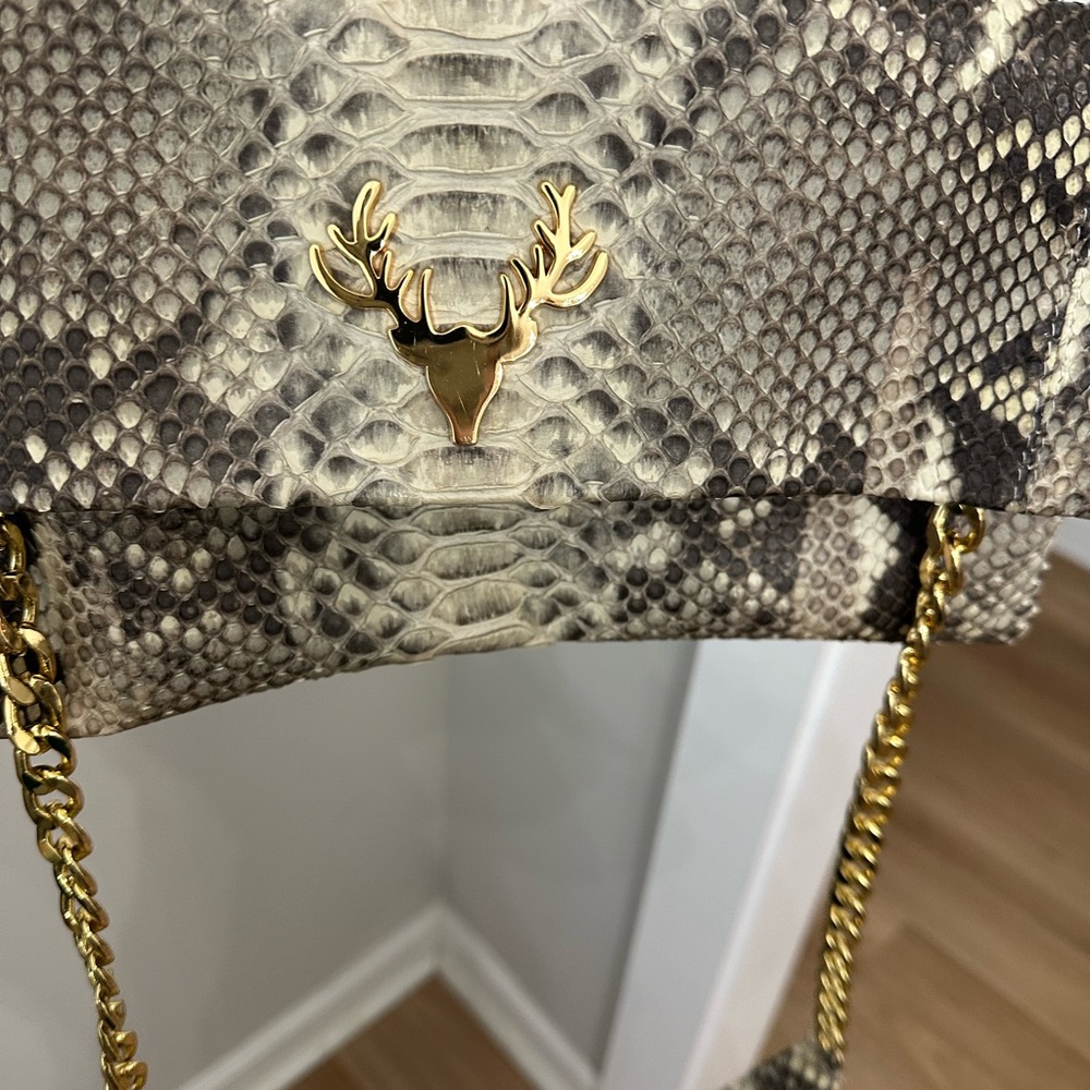 Taxidermy Python Foldover Clutch - image 2